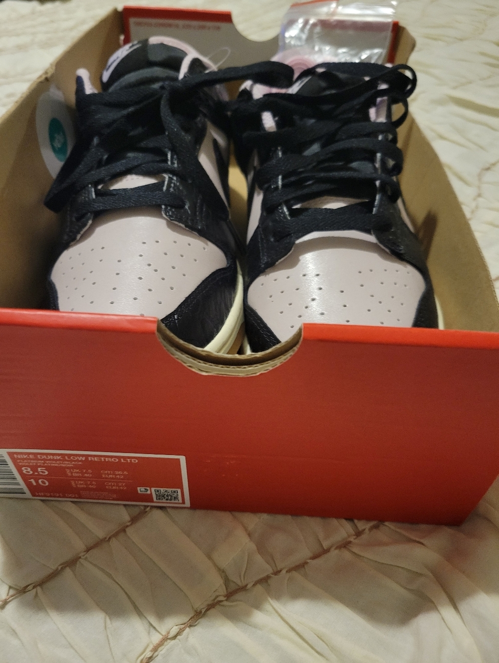 Nike Dunk Low Retro LTD —Platinum Violet  & Black  Colorway